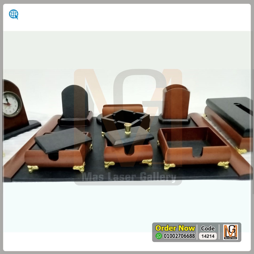 طقم مكتب خشب زان جملي × اسود  | 14214