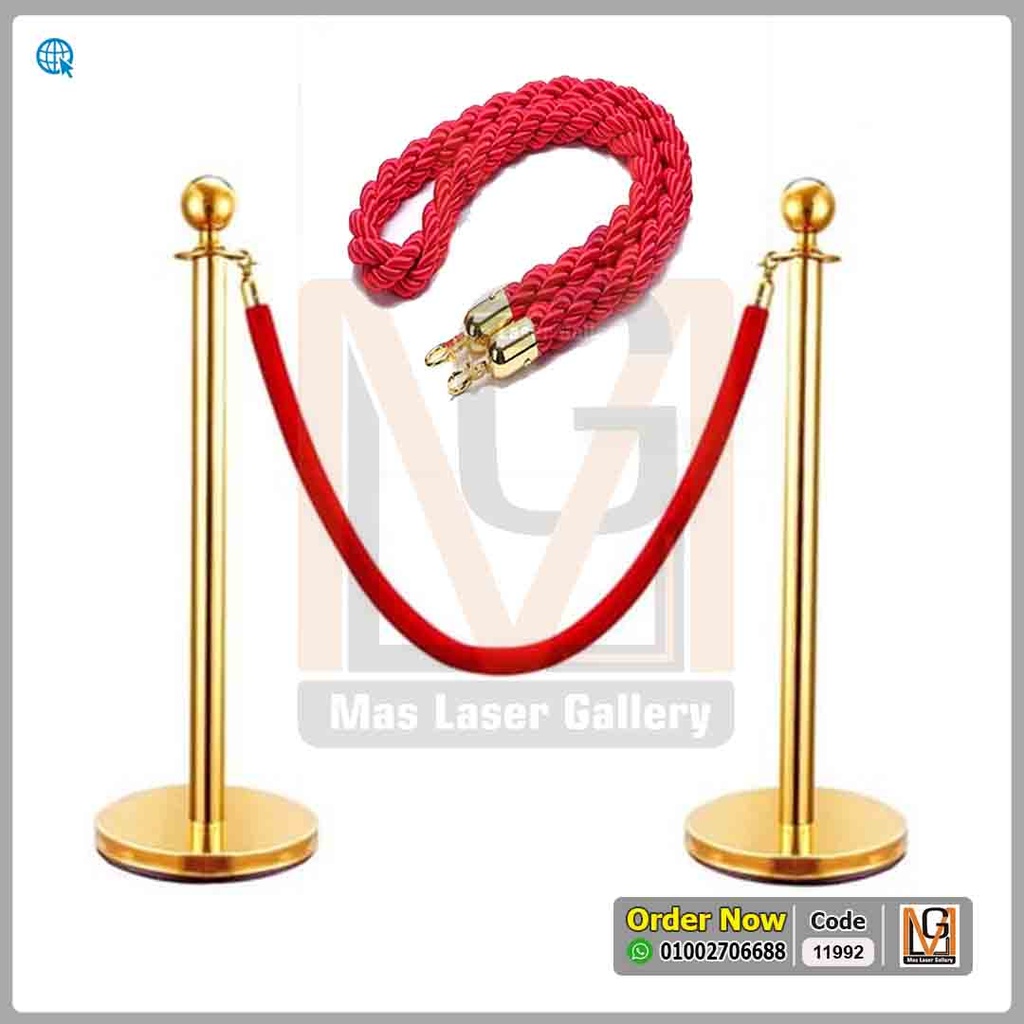 طقم تشريفة ارتفاع 1 متر حبل قطيفة  | 11992