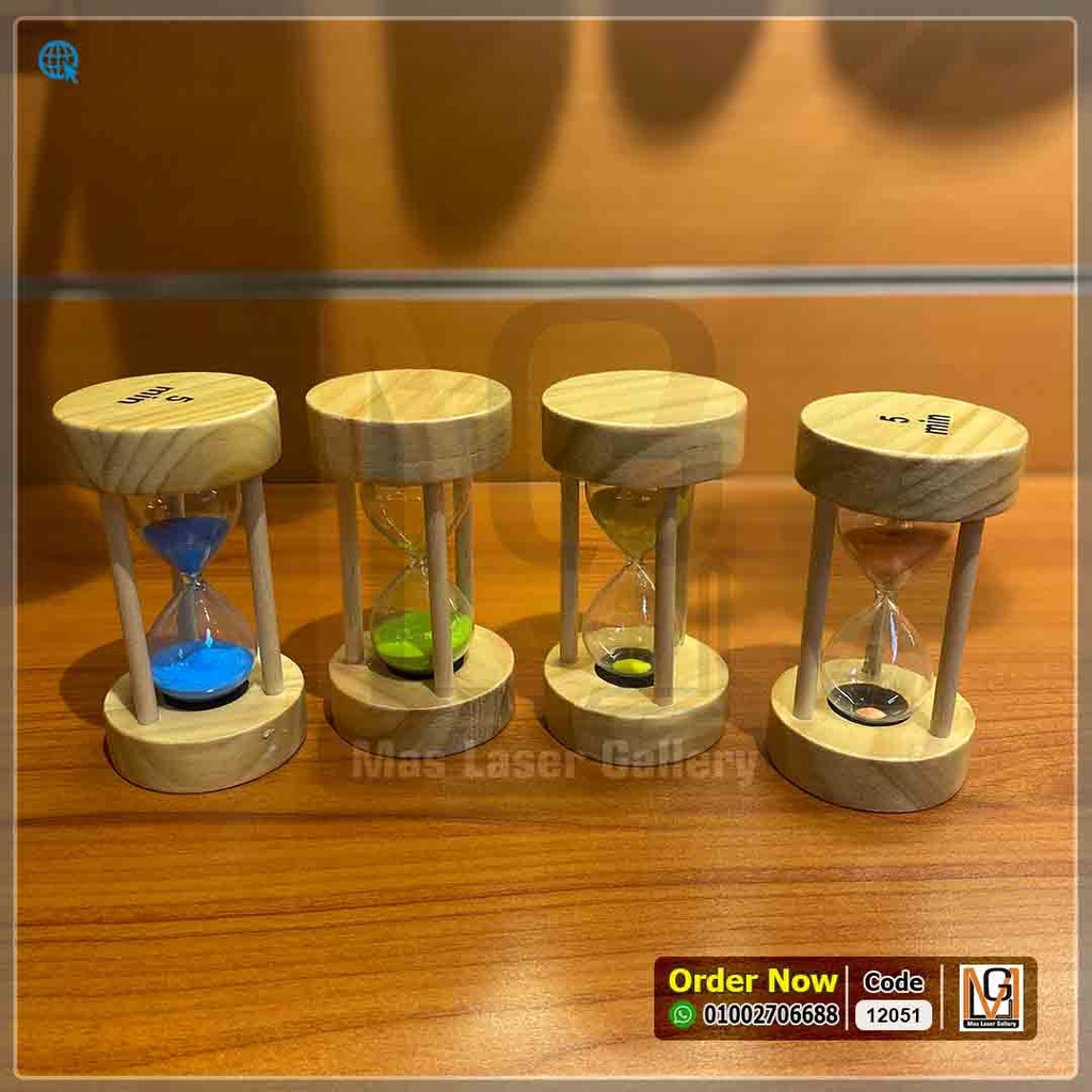 ساعة رملية  خشب فاتح | 12051