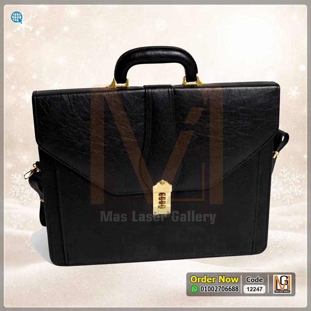 شنطة جلد اسود | 12247