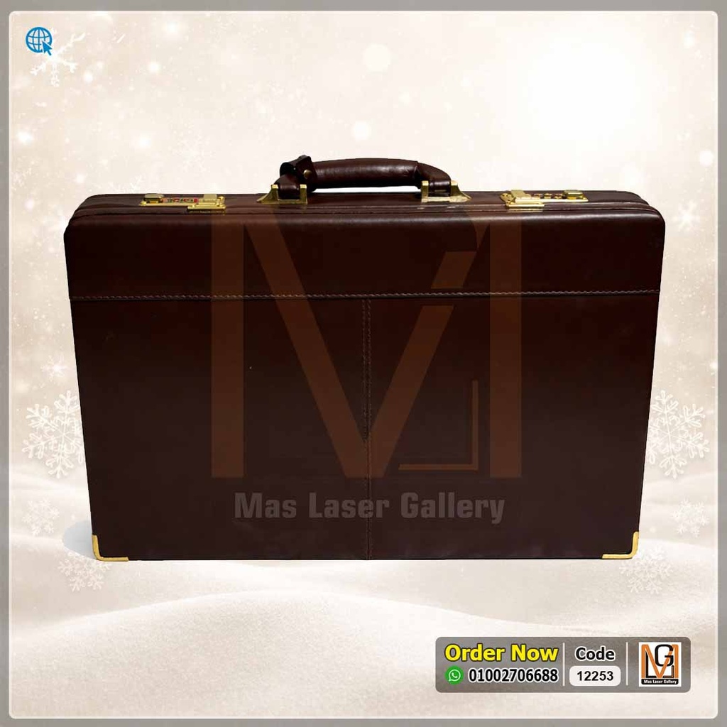 شنطة سامسونايت جلد طبيعي جلد بني | 12253