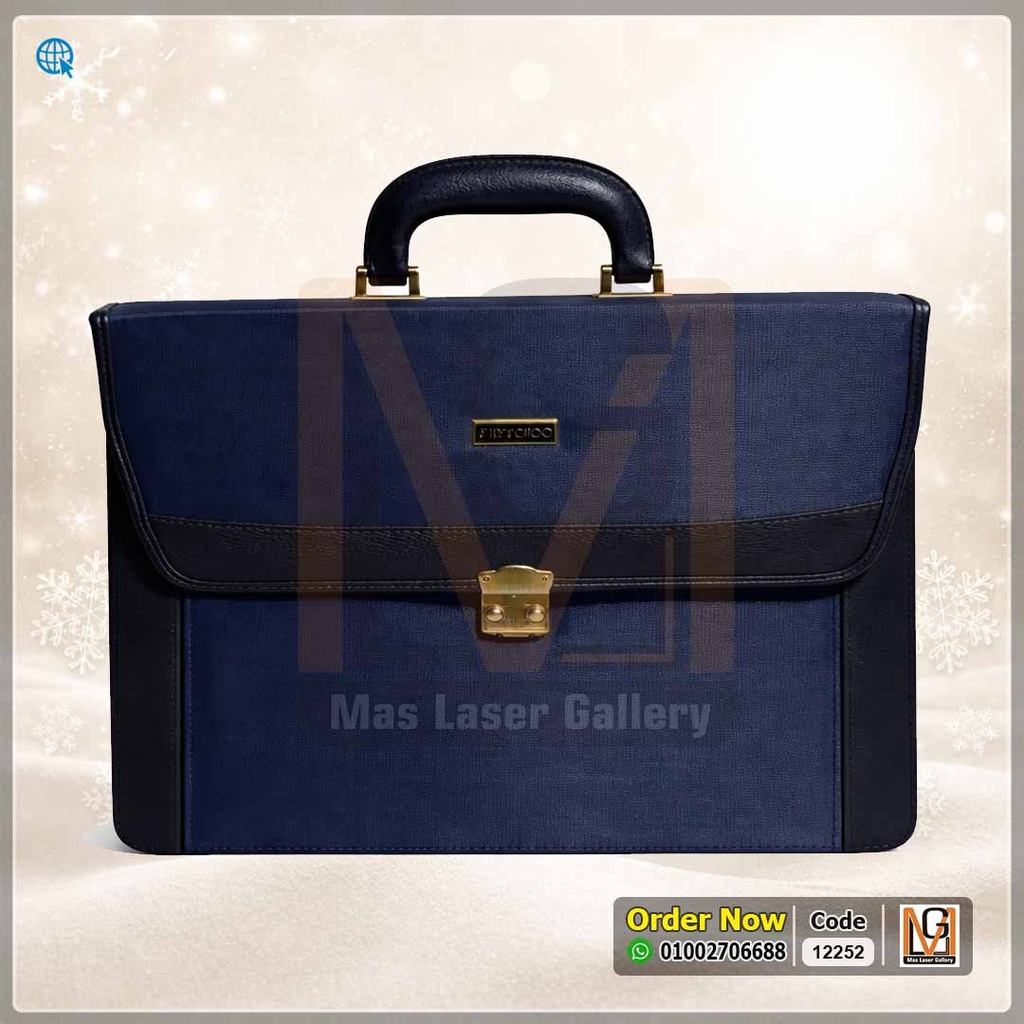 شنطة جلد  كحلي غامق | 12252