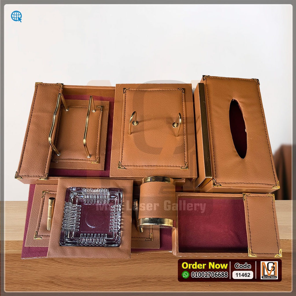 طقم مكتب جلد جملي 11 قطع  | 11462