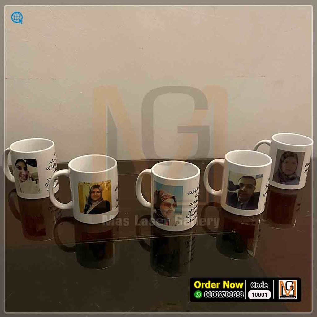 مج ابيض مطبوع الوان *10* | 10001