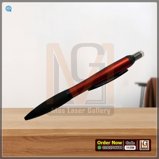 قلم بلاستيك احمر مضيئه *10* | 11359