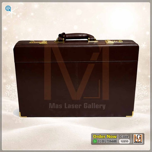 شنطة سامسونايت جلد طبيعي جلد بني | 12253